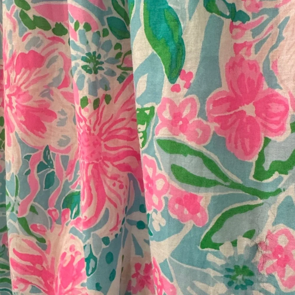 NWT Lilly Pulitzer Hadly Smocked Cotton Floral Maxi Dress - Picture 8 of 9